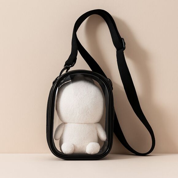 Labubu Doll Protective PVC Bag, Transparent Display Storage Case 4x2x6in - Picture 2 of 2